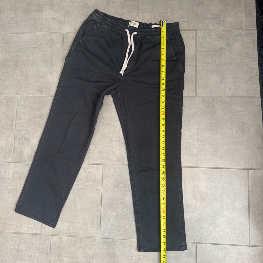 Marine Layer Black Drawstring Saturday Slim Fit Pants - Picture 6 of 6